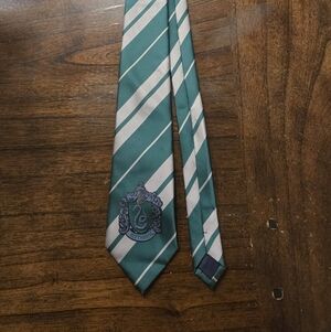 Harry Potter Green and White Striped Tie